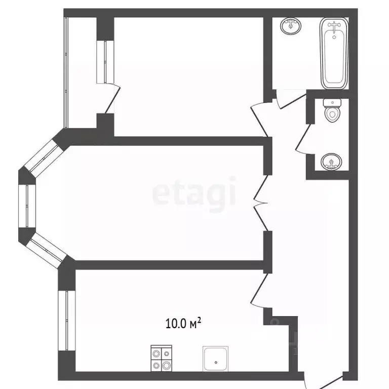 2-к кв. Владимирская область, Муром ул. Лакина, 64 (58.3 м) - Фото 1