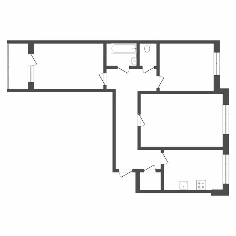 3-комнатная квартира: Тюмень, Олимпийская улица, 43 (64 м) - Фото 1