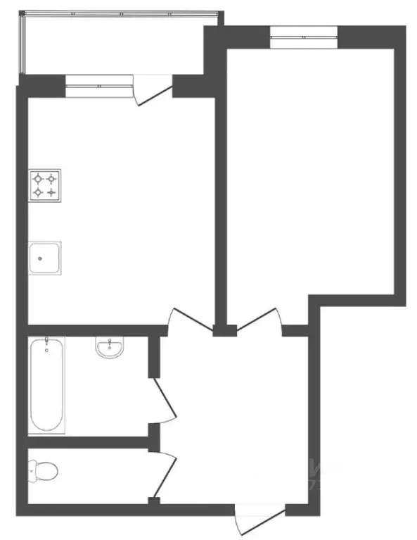 1-к кв. Тюменская область, Тюмень ул. Бориса Житкова, 2 (40.4 м) - Фото 2