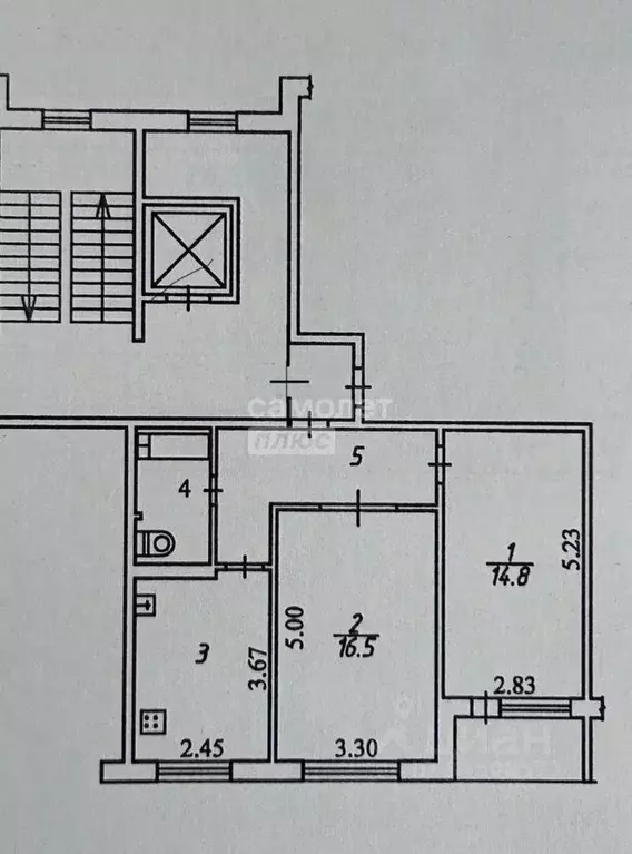 2-к кв. Калужская область, Калуга Тульская ул., 121 (50.4 м) - Фото 2
