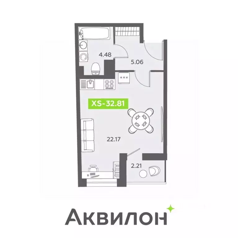 Студия Санкт-Петербург бул. Головнина, 6к1 (33.1 м) - Фото 0
