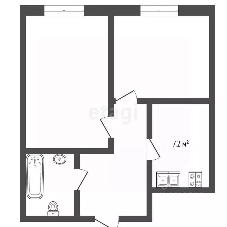 2-к кв. Ростовская область, Ростов-на-Дону ул. Штахановского, 20/1 ... - Фото 2