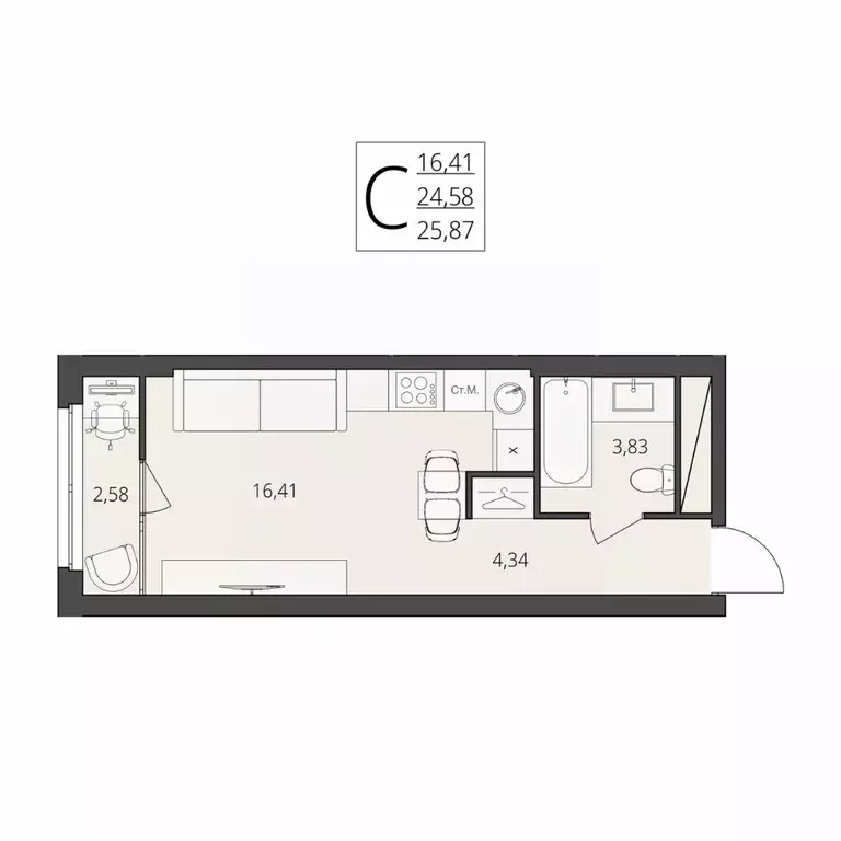 Студия Волгоградская область, Волгоград ул. Степана Разина, 25/1 ... - Фото 1