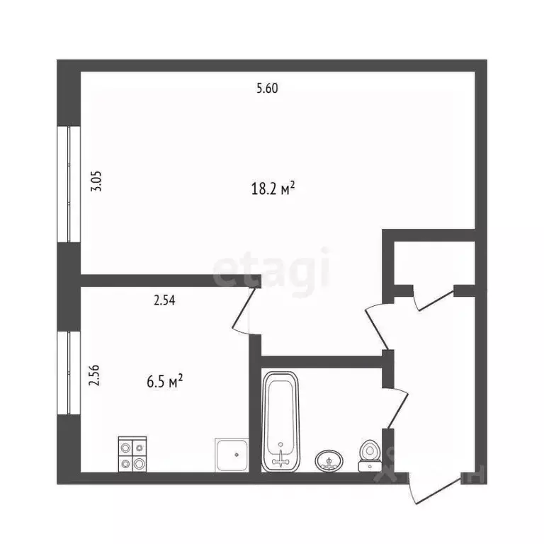 1-к кв. Омская область, Омск ул. 21-я Амурская, 28Г (31.0 м) - Фото 2