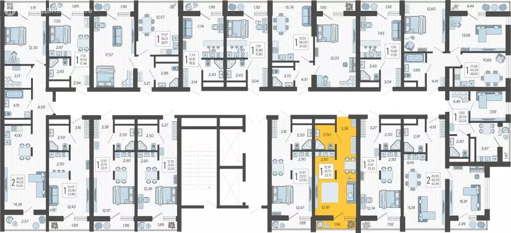 Квартира-студия: Сочи, микрорайон Бытха, Ясногорская улица, 16/2к8 ... - Фото 1