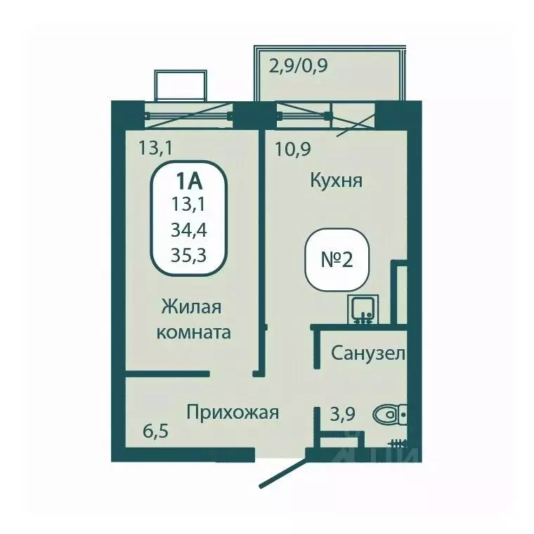 1-к кв. Московская область, Солнечногорск городской округ, Андреевка ... - Фото 0