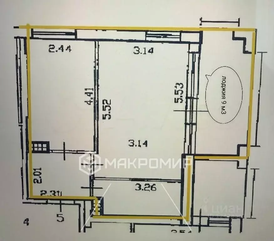 1-к кв. Ленинградская область, Всеволожский район, Бугровское ... - Фото 2