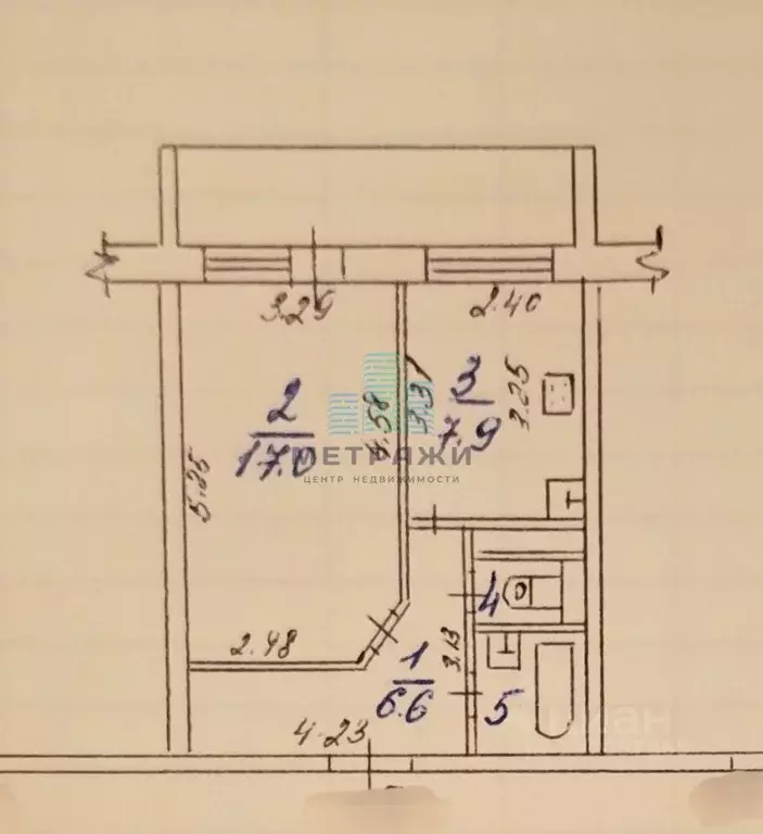 1-к кв. Калужская область, Обнинск Белкинская ул., 45 (35.3 м) - Фото 2