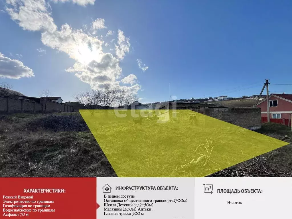 Участок в Крым, Симферопольский район, Добровское с/пос, с. Пионерское ... - Фото 1