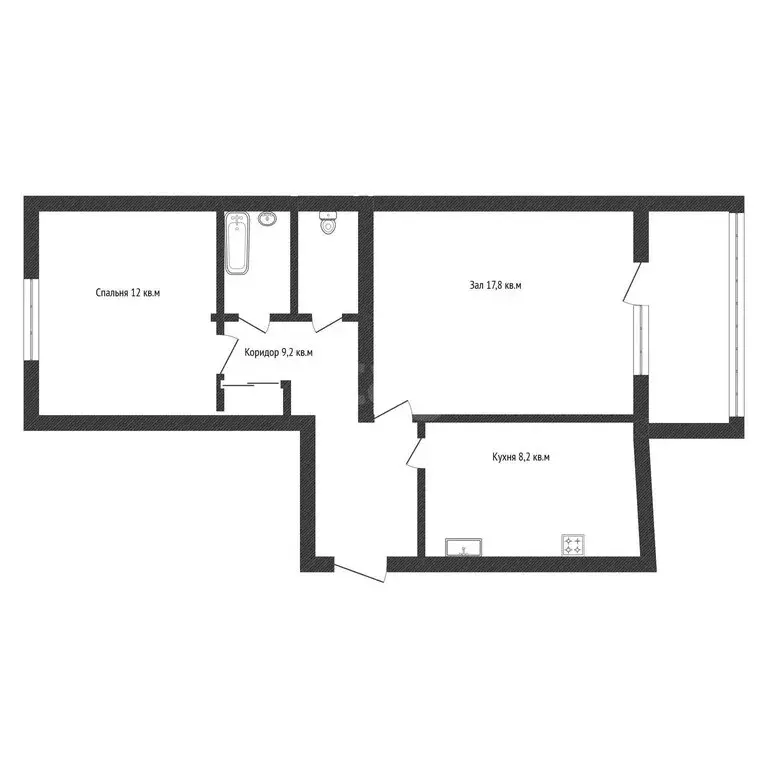 2-комнатная квартира: Нефтекамск, улица Ленина, 52Б (57 м) - Фото 1