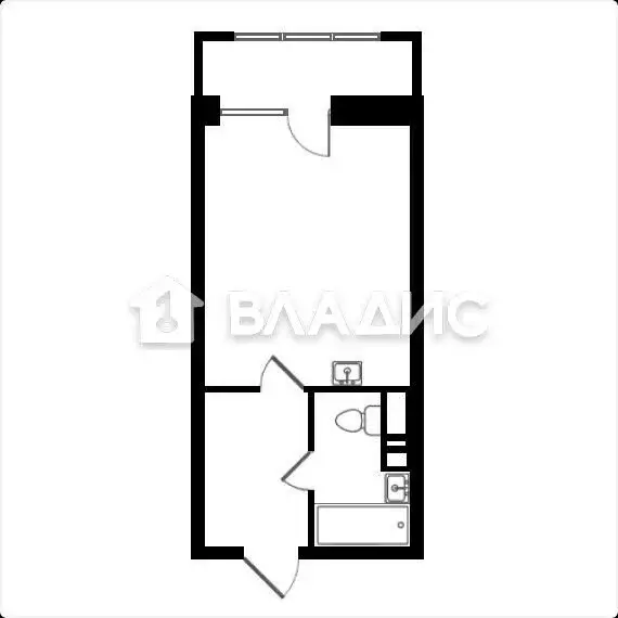 Квартира-студия: Благовещенск, улица Островского, 115 (27.68 м) - Фото 1