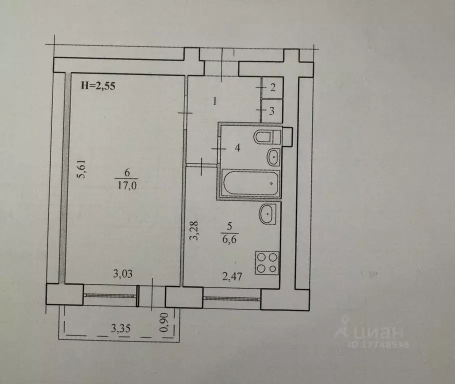 1-к кв. Волгоградская область, Волгоград ул. 39-й Гвардейской Дивизии, ... - Фото 2