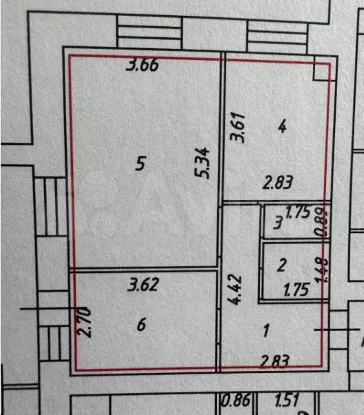 2-к. квартира, 51 м, 1/9 эт. - Фото 0