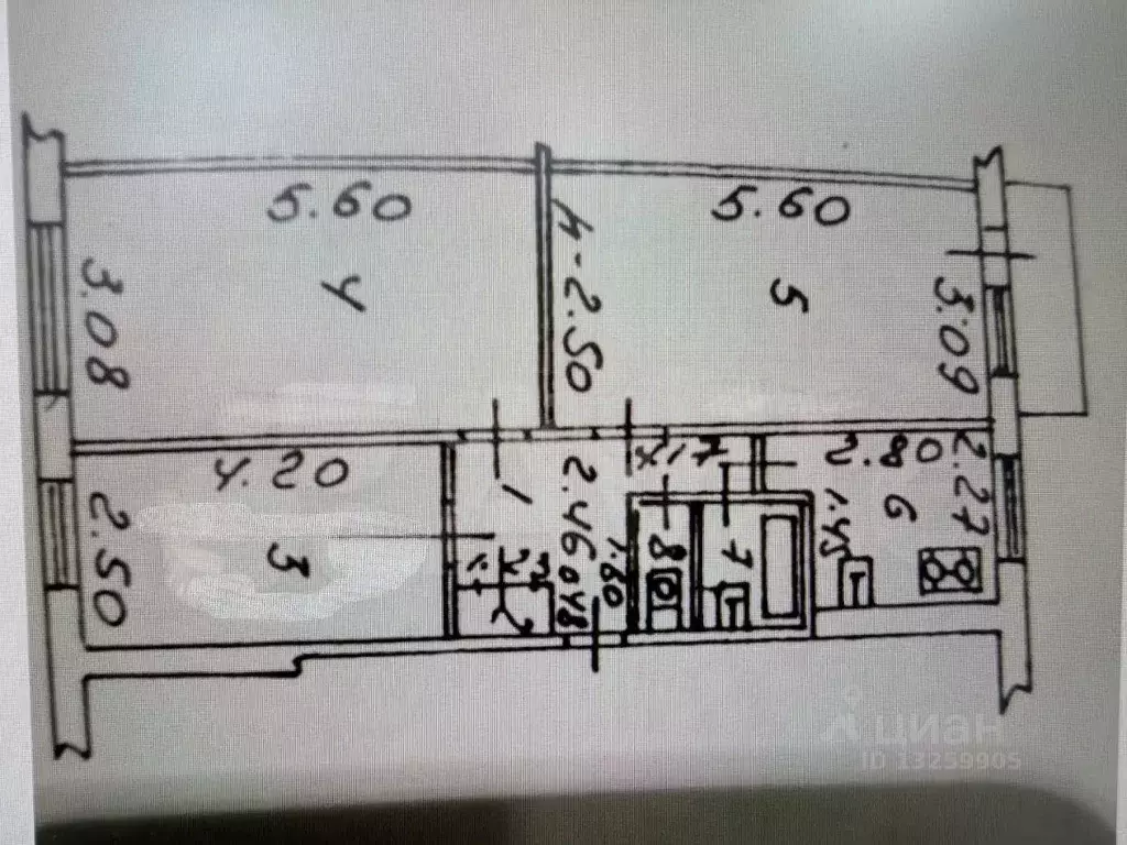 3-к кв. Липецкая область, Липецк 9-й мкр, 20А (61.4 м) - Фото 2