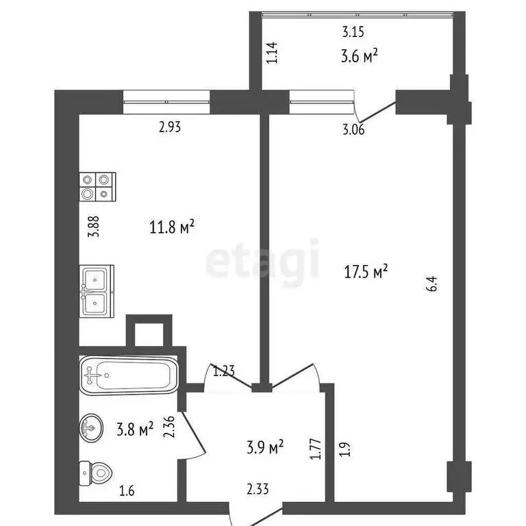 1-комнатная квартира: Якутск, Ильменская улица, 63/2 (37 м) - Фото 0