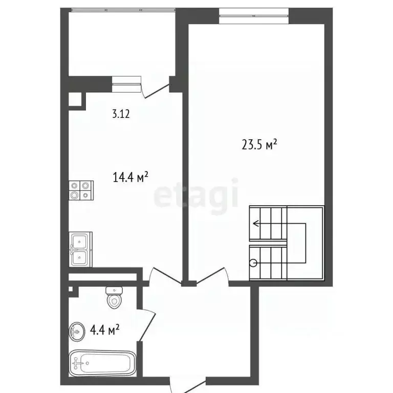 1-к кв. Крым, Феодосия наб. Черноморская, 1Л (50.2 м) - Фото 2