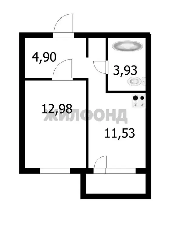 1-комнатная квартира: Новосибирск, улица Петухова, 16/3 (35.2 м) - Фото 0