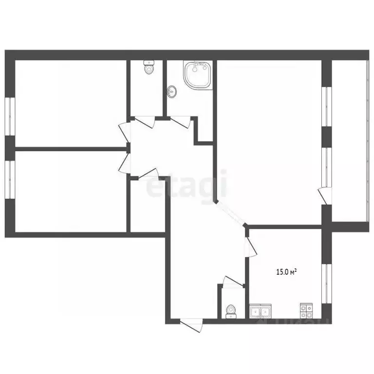 3-к кв. Тюменская область, Тюмень ул. Котельщиков, 17к2 (90.2 м) - Фото 0