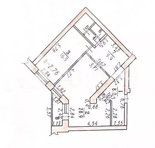 2-к. квартира, 68,9 м, 5/6 эт. - Фото 0