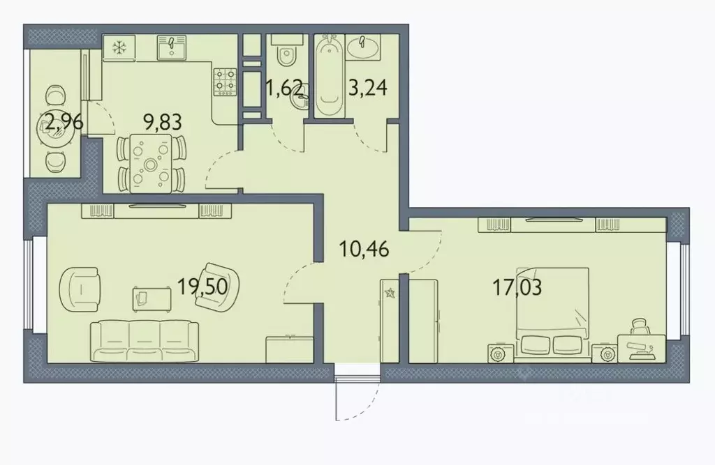 2-к кв. Брянская область, Брянск просп. Станке Димитрова, 67к7 (62.5 ... - Фото 0