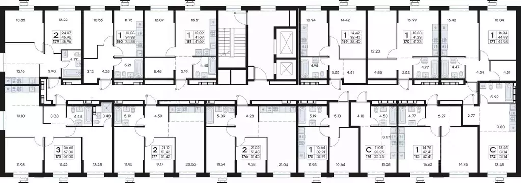 1-к кв. Приморский край, Владивосток Клуб 25 жилой комплекс, 1 (41.69 ... - Фото 2