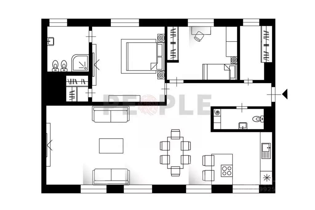 3-к кв. Москва ул. Трехгорный Вал, 14с2 (118.0 м) - Фото 2