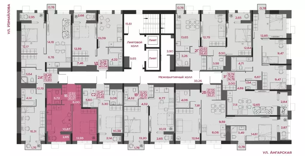 1-к кв. Пензенская область, Пенза Форт жилой комплекс (35.97 м) - Фото 2
