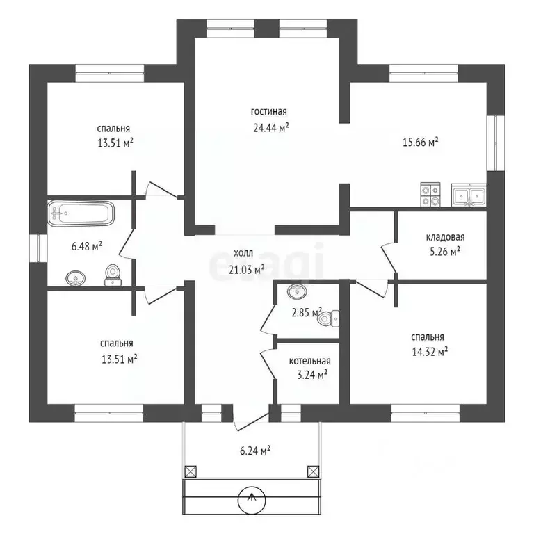 Дом в Тюменская область, Тюменский муниципальный округ, д. Падерина ... - Фото 2