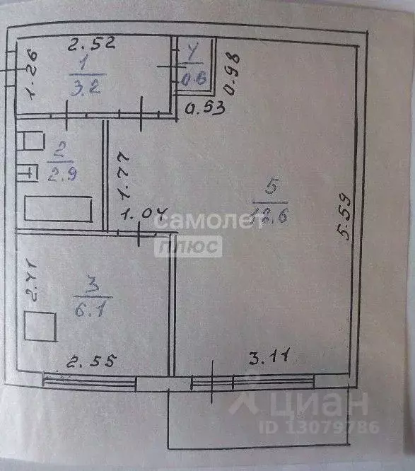 1-к кв. Забайкальский край, Чита Белорусская ул., 23 (31.4 м) - Фото 2