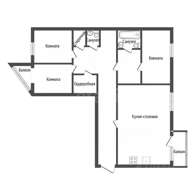 4-к кв. Башкортостан, Уфа ул. Крупской, 8 (143.7 м) - Фото 2