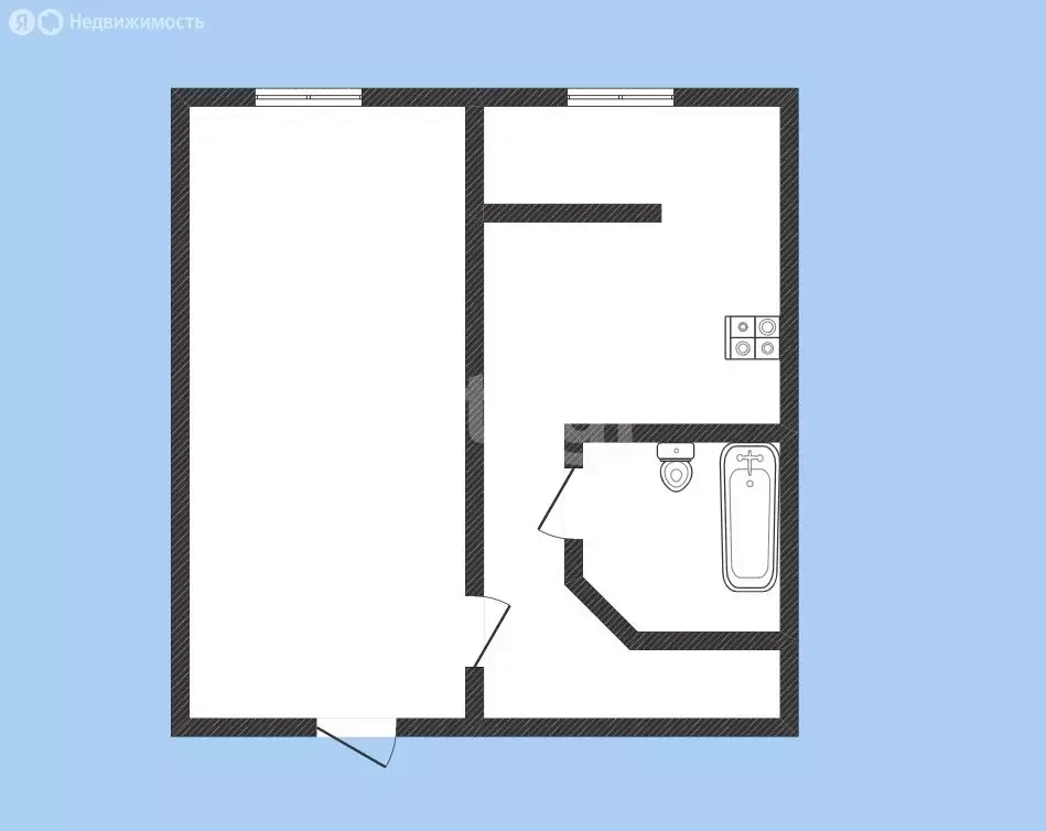 1-комнатная квартира: Черкесск, Комсомольская улица, 40 (30.6 м) - Фото 1