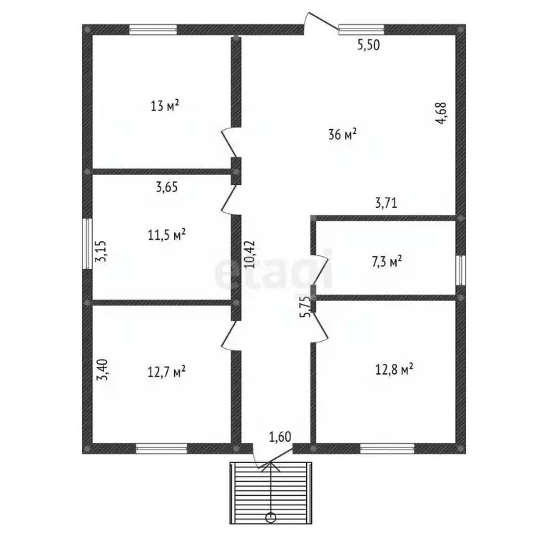 Дом в Башкортостан, Уфа городской округ, с. Нагаево  (87 м) - Фото 2