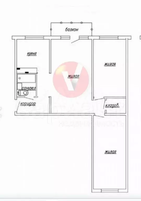 3-к. квартира, 56 м, 4/5 эт. - Фото 0