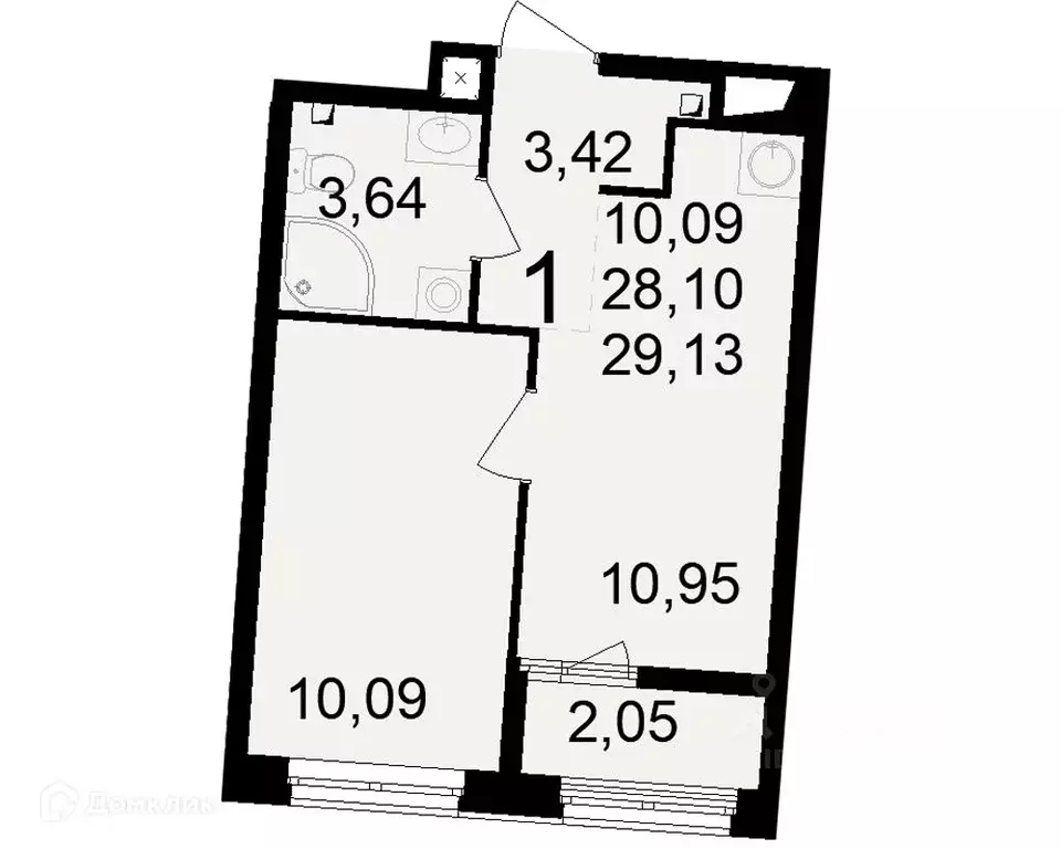 1-к кв. Рязанская область, Рязань Свобода жилой комплекс (29.13 м) - Фото 1