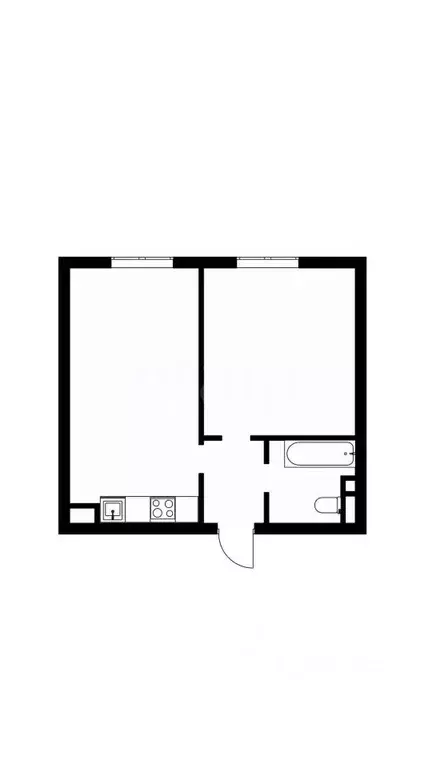 1-к кв. Тульская область, Тула городской округ, пос. Молодежный ул. ... - Фото 2