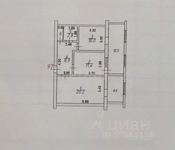 2-к кв. Дагестан, Махачкала ул. Абдулхакима Исмаилова, 46А (78.0 м) - Фото 1