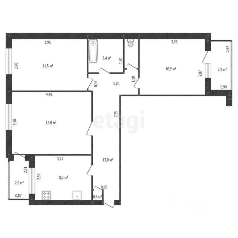 Дом в Башкортостан, Уфа городской округ, д. Елкибаево ул. Деловая, 10 ... - Фото 2