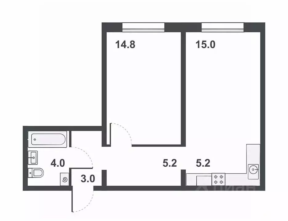 2-к кв. Кировская область, Киров бул. Прибрежный, 6 (47.2 м) - Фото 0
