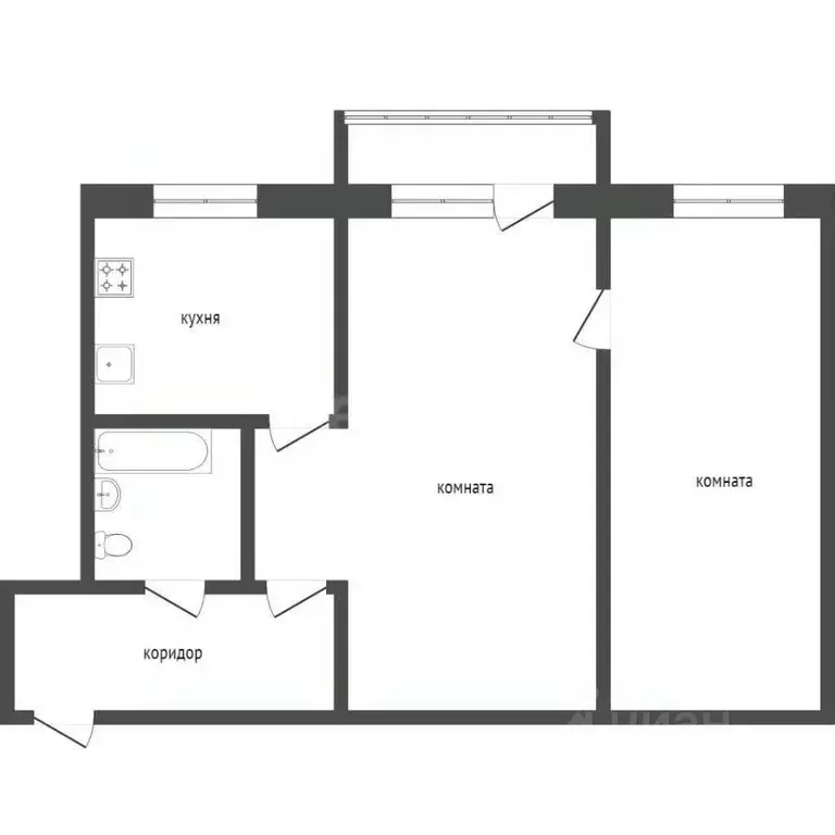 2-к кв. Курганская область, Курган ул. Гоголя, 123 (45.0 м) - Фото 2