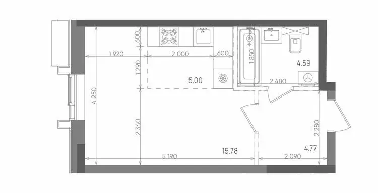 1-комнатная квартира: Казань, Бухарская улица, 5 (30.14 м) - Фото 0