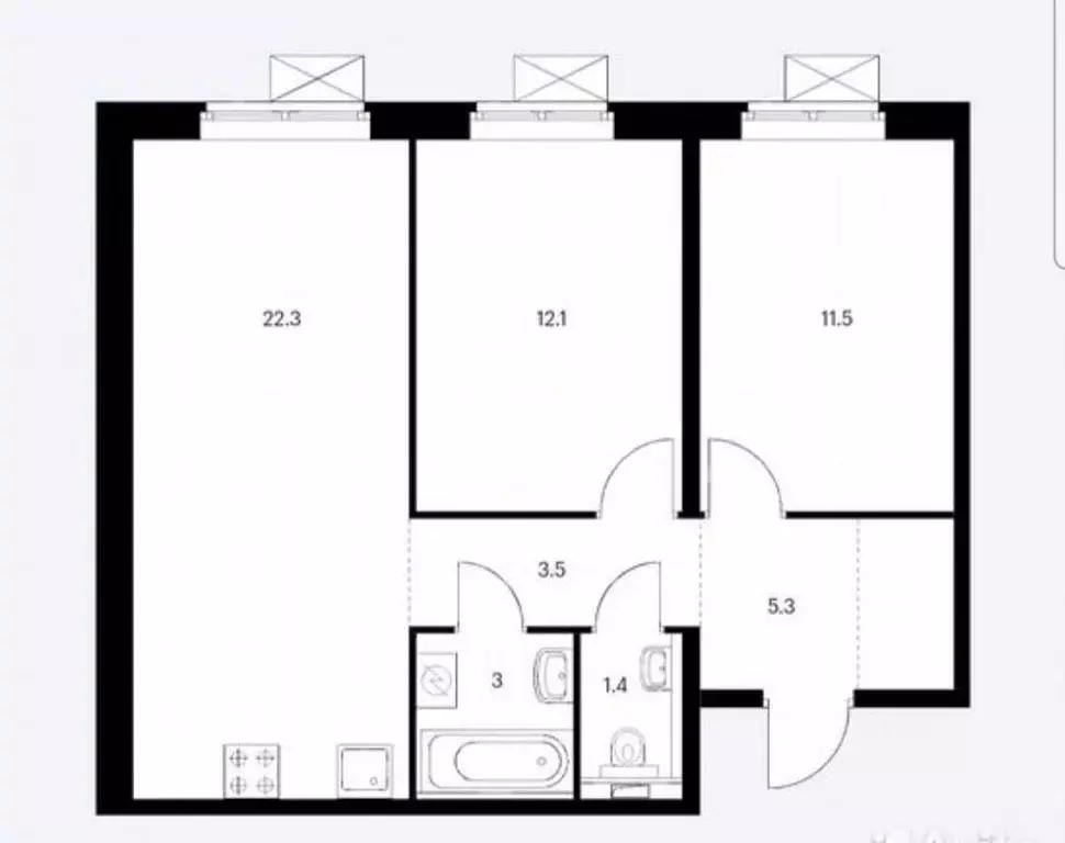 2-к кв. Московская область, Ленинский городской округ, Боброво пгт ул. ... - Фото 0