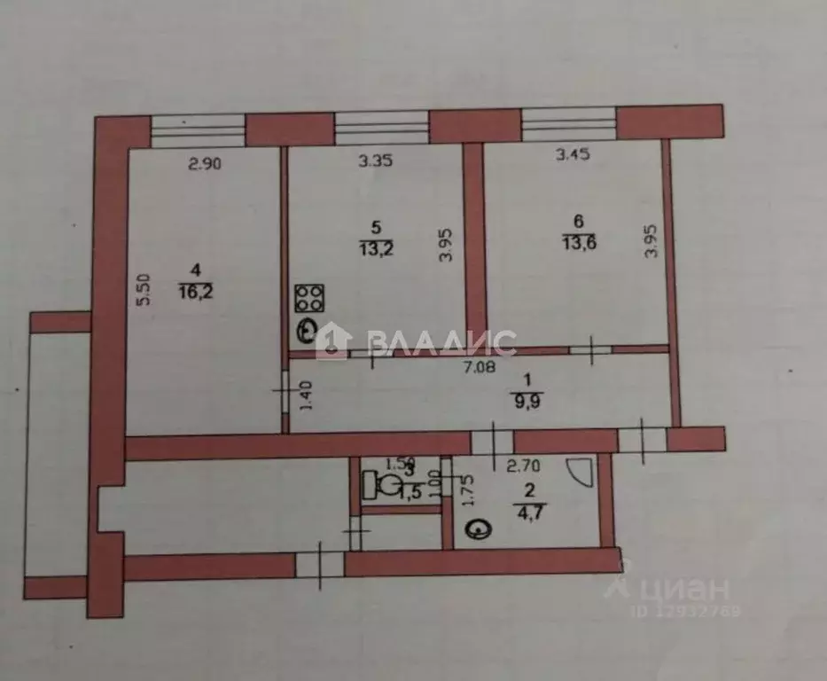 2-к кв. Пензенская область, Кузнецк ул. Белинского, 9 (59.1 м) - Фото 2