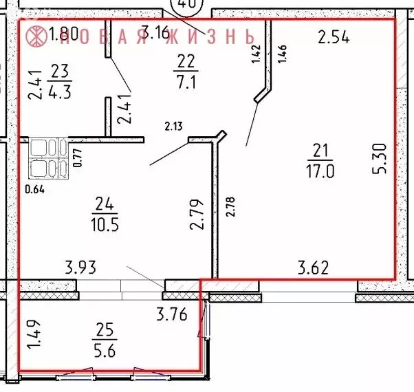 1-комнатная квартира: Самара, 4-й проезд, 8А (44 м) - Фото 1