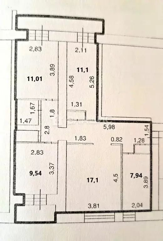 4-к кв. Башкортостан, Стерлитамак Коммунистическая ул., 75 (74.5 м) - Фото 2