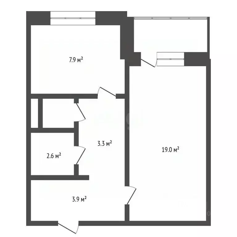 1-к кв. Воронежская область, с. Новая Усмань ул. Полевая, 51 (37.7 м) - Фото 2