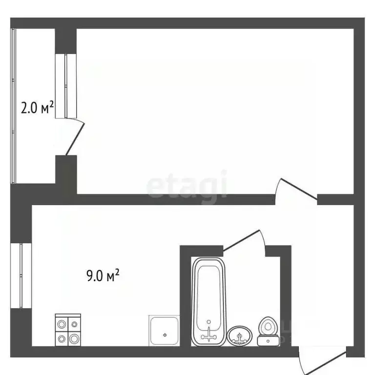 1-к кв. Владимирская область, Муром Владимирское ш., 12А (34.0 м) - Фото 1