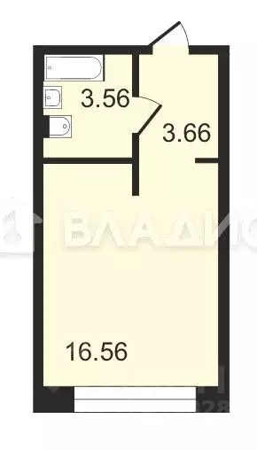 Студия Москва ул. Академика Королева, 21 (23.8 м) - Фото 1