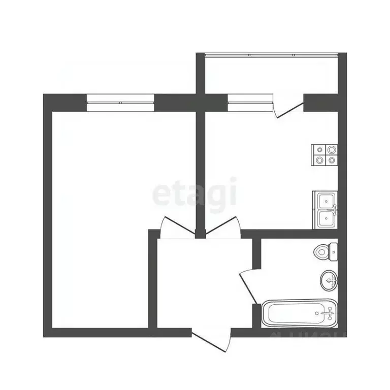 1-к кв. Смоленская область, Смоленск ул. Авиаторов, 5Б (40.0 м) - Фото 1