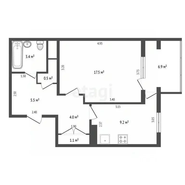 1-к кв. Крым, Ялта муниципальный округ, Массандра пгт ул. ... - Фото 2