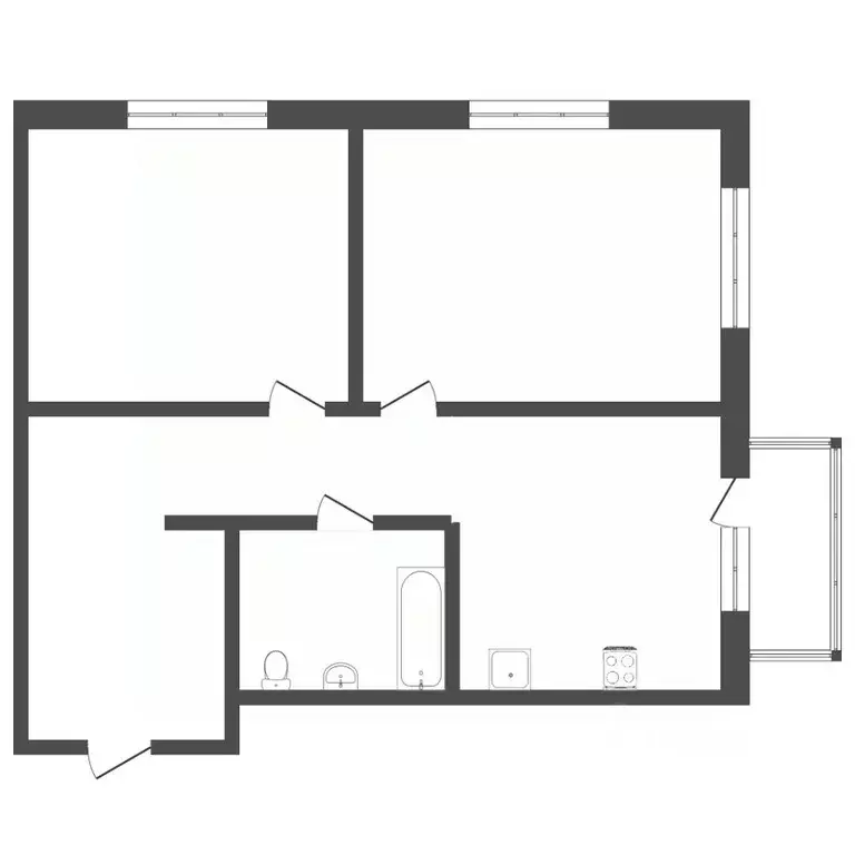 2-к кв. Тюменская область, Тюмень Полевая ул., 117к5 (50.0 м) - Фото 0